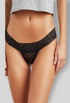 Elegant Lace Design Thongs Pack of 2