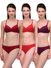 &quot;Elegant&quot; Solid Color Bra Sets ( Pk of 3)