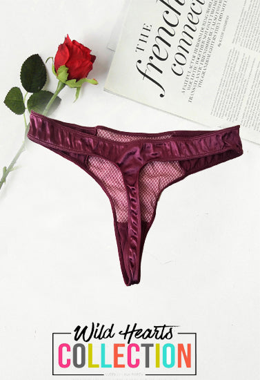 Fredericks Two Tones Perfect Purple Thong In XL + 1 Free Bra(sold out)