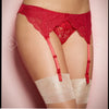 Warner&#39;s Stretch Lace Red Garter Belt