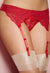 Warner's Stretch Lace Red Garter Belt