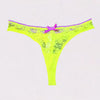 Neon Green Rose Sheer Net Lace Thong Panty(Sold Out)