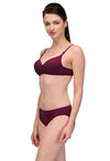 &quot;Pure&quot; Cotton Purple Bra Panty Set