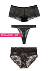 3 Pack Sensual Luxury Lace Panties