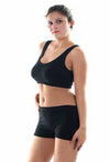 &quot;Black&quot; Seamless Sports Bra And Boyshort Set