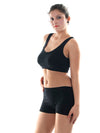 &quot;Black&quot; Seamless Sports Bra And Boyshort Set