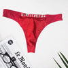 Splash Embellished Rhinestone Red Thong In XXL