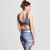 Target Collection Blue Faux Space-Dye Sports Bra