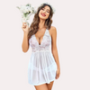 Bridal White Lace &amp; Sheer Babydoll Nightwear