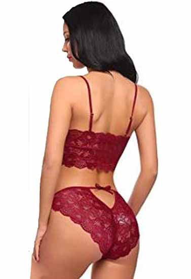 ♥Full Lacy Red Sexy Bra Set For Women's