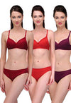 &quot;Elegant&quot; Solid Color Bra Sets ( Pk of 3)