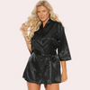 Black Silk Robe for Women&#39;s Sensual Nights