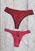 Seductive Soft Red And Pink Thong Panties Set Of 2