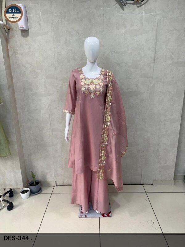 Dusty Rose Floral Suit design 344 — product view